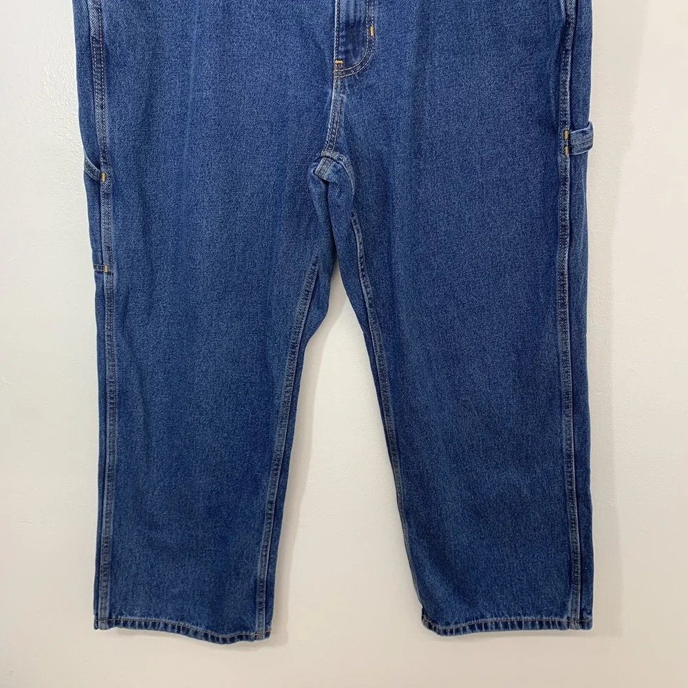Blue Mountain‎ Y2K Carpenter Jeans Men 42 Straight 100% Cotton Heavy Inseam 28